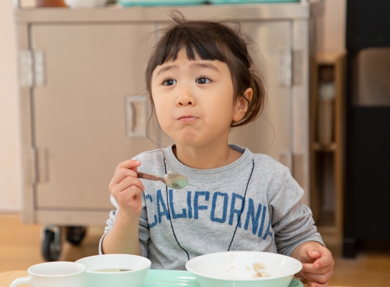 バランスの取れた手作り給食