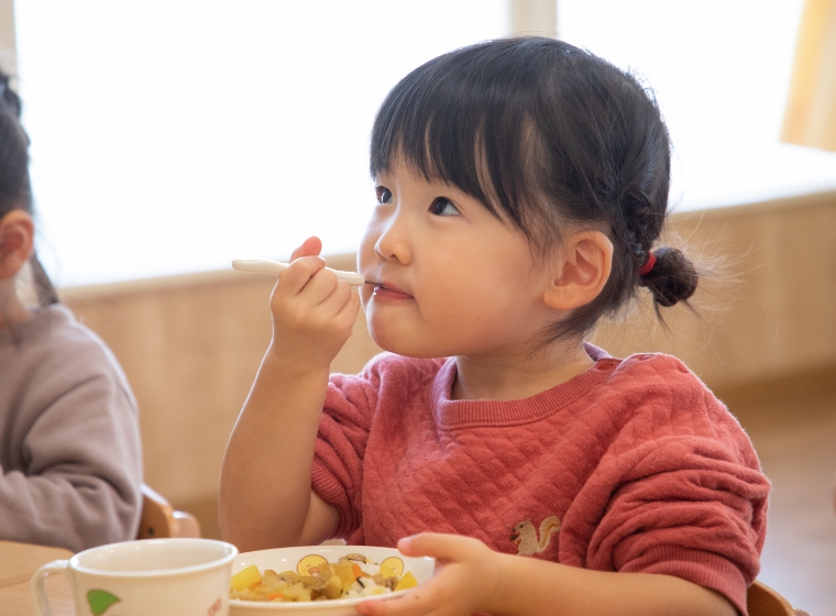 バランスの取れた手作り給食