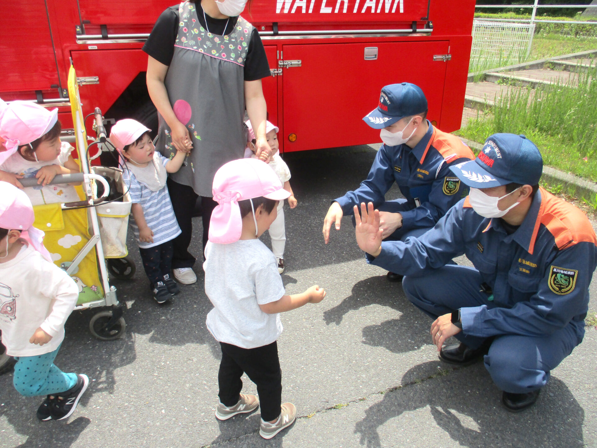 「消防車見学をしたよ🚒」