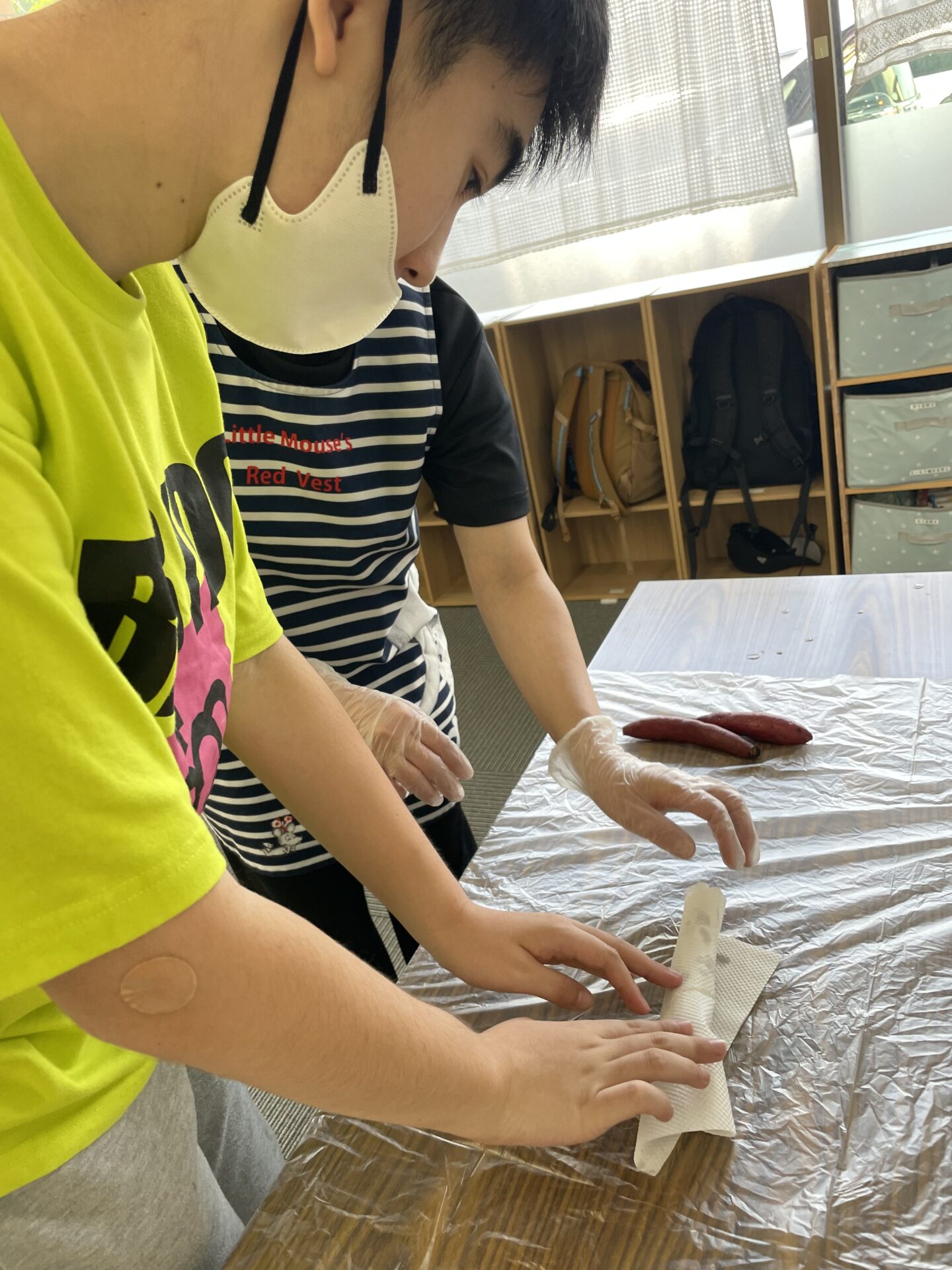 サツマイモの茶巾絞りを作ったよ