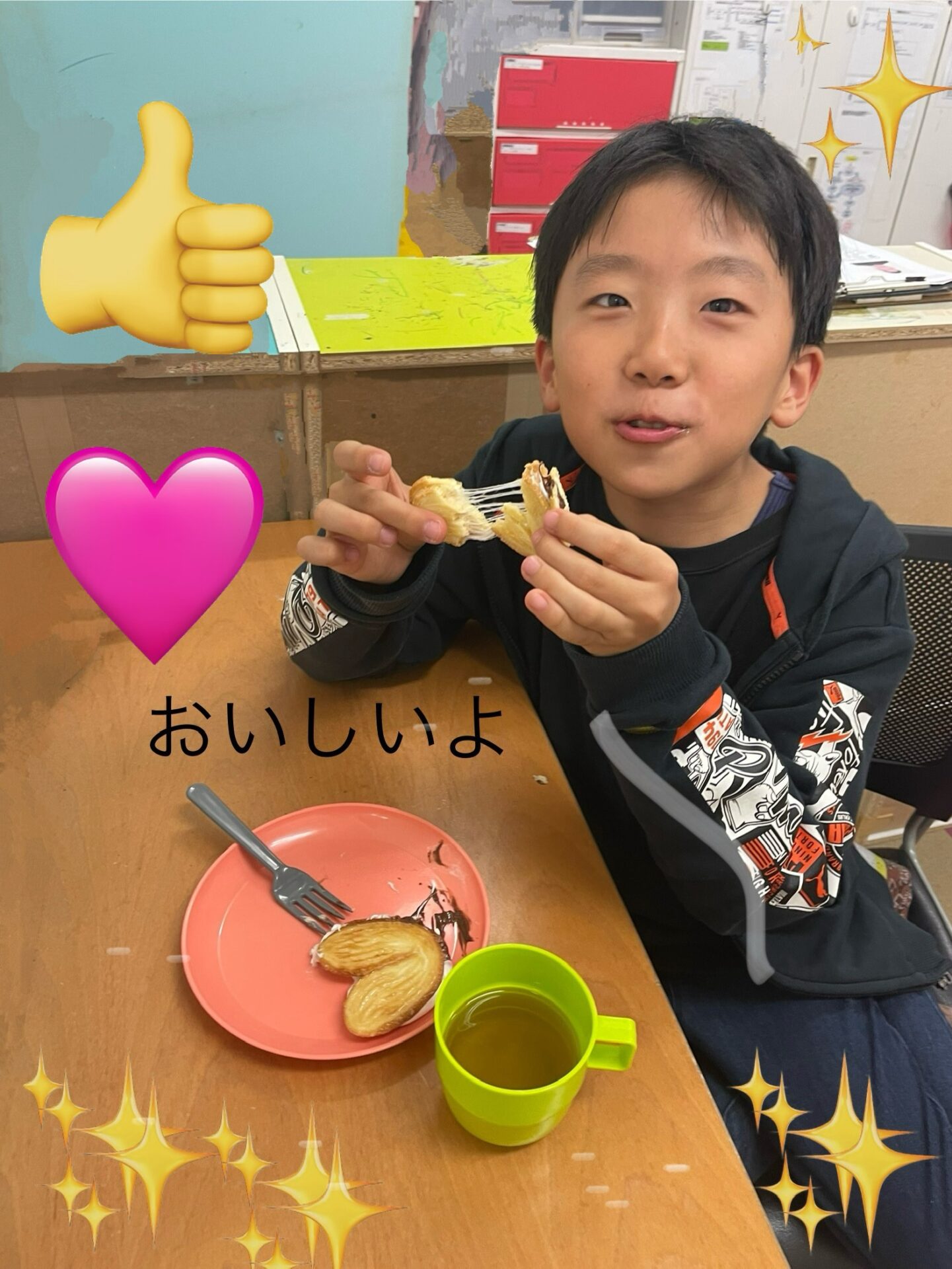 HIYOKO STUDY栗生教室『源氏パイチョコスモアを作ったよ』