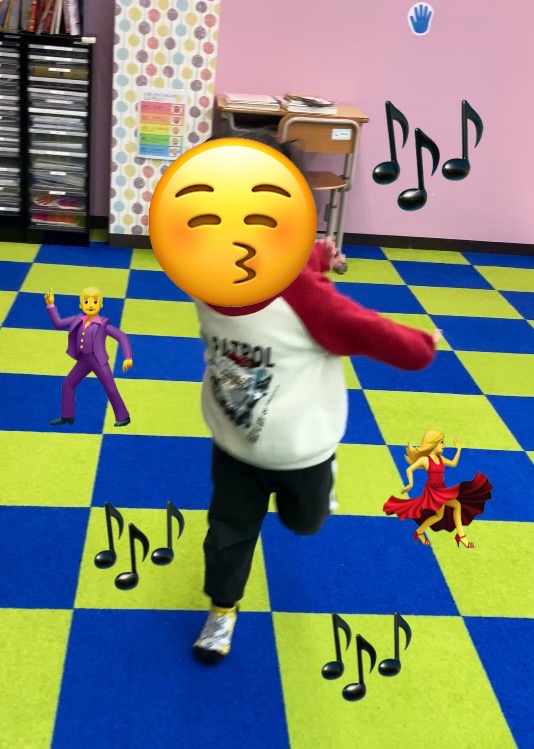 音楽に合わせて踊ったよ