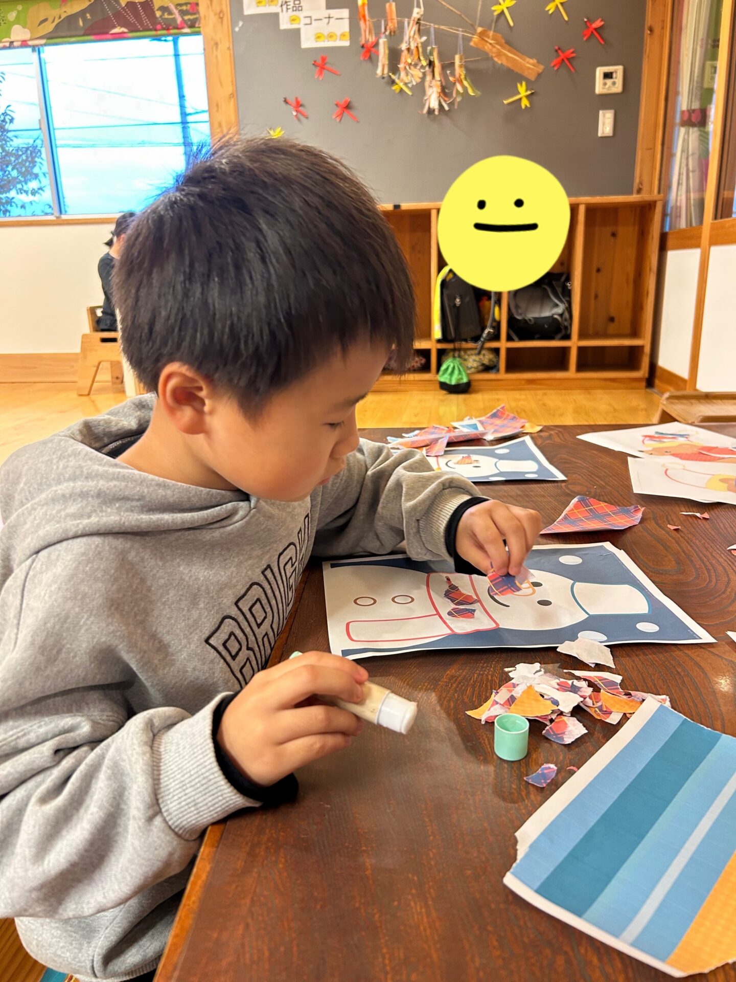 ちぎり絵をしたよ✨