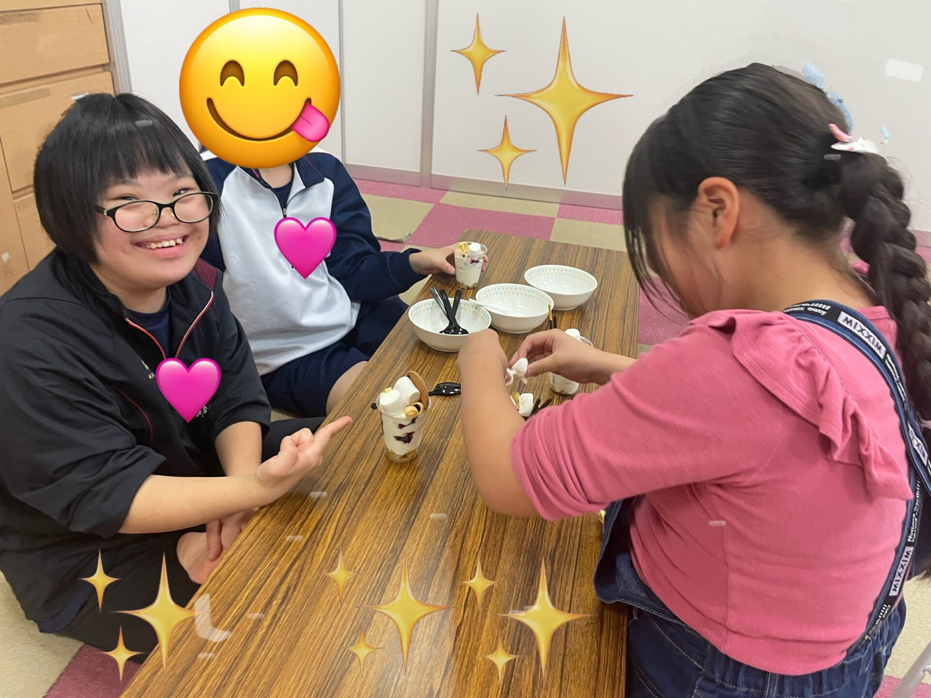 HIYOKO STUDY栗生教室『バナナヨーグルトパフェを作ったよ』