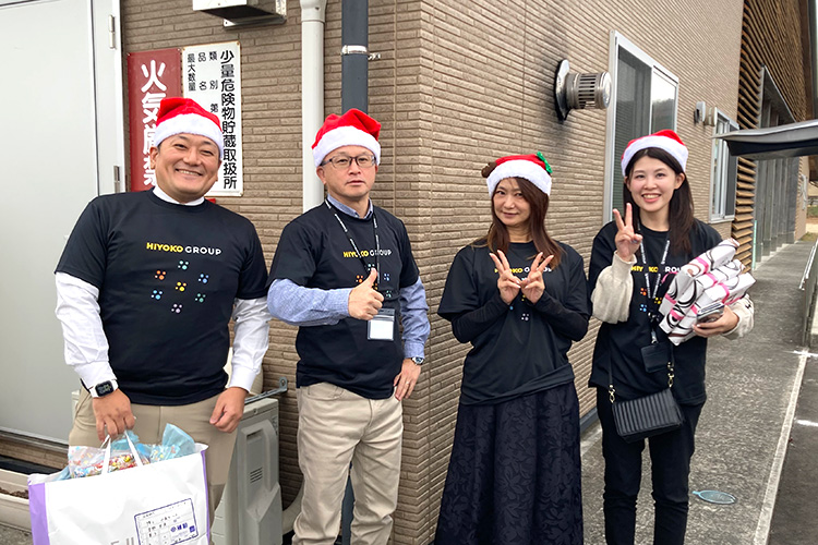 各施設を訪問し、感謝の気持ちをお伝えしました