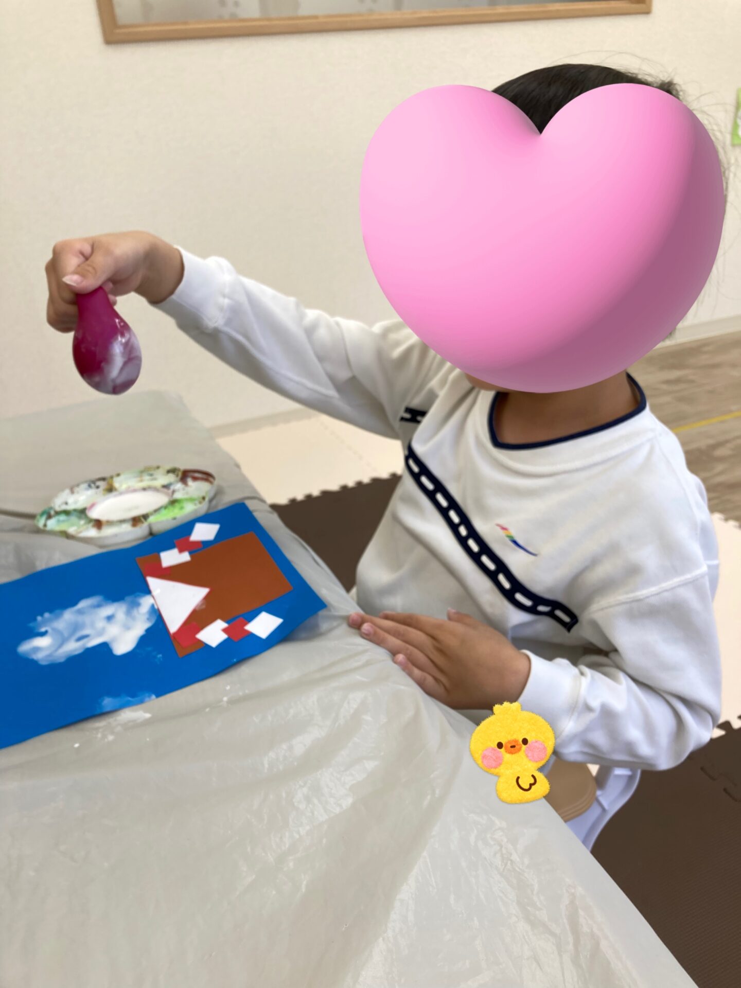 風船スタンプをしたよ🎈