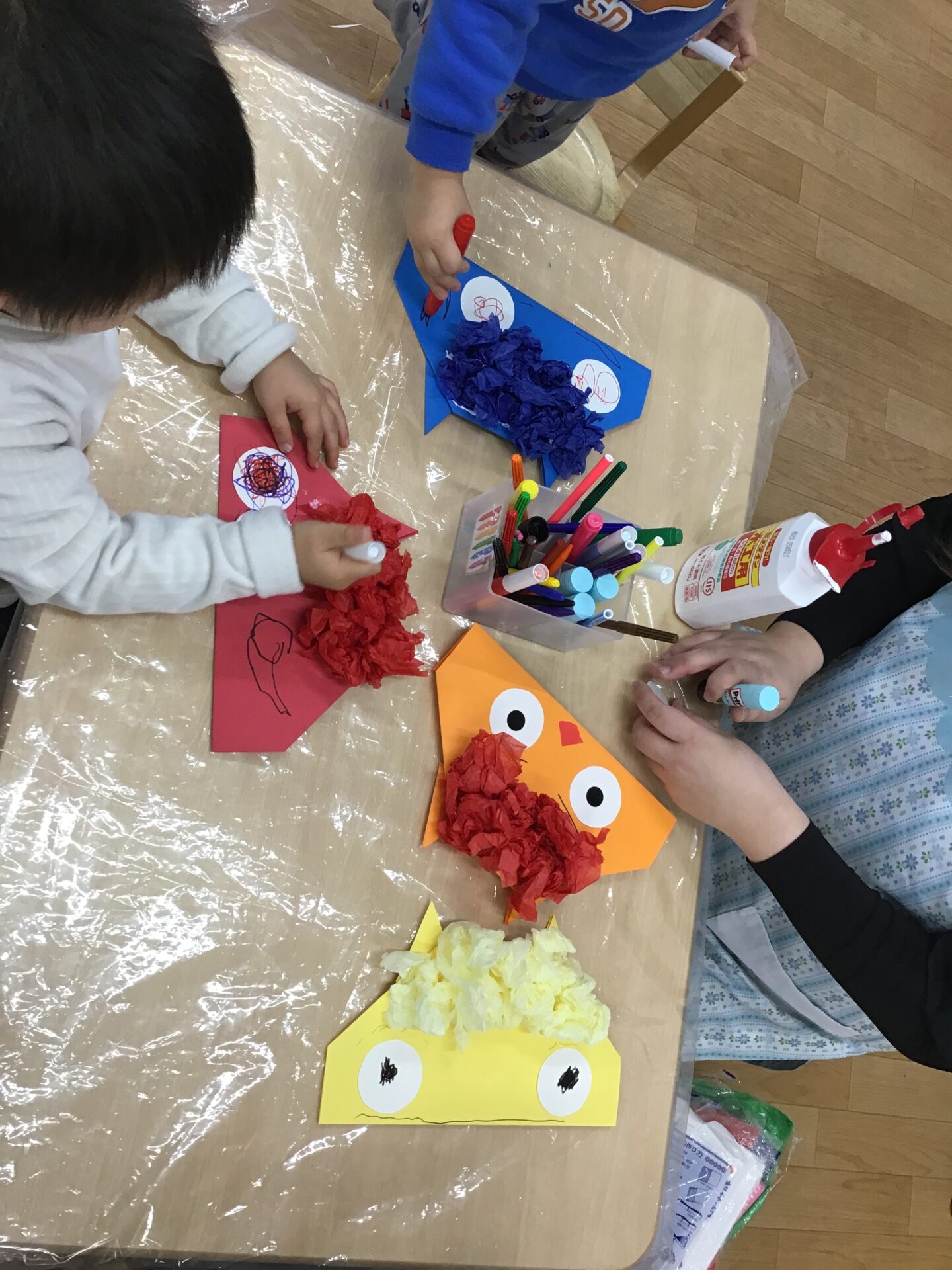 ぶどう組🍇鬼のお面製作☆